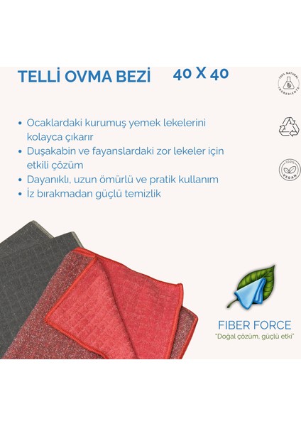 Telli Ovma Bezi 2'li 40X40 (Simli)