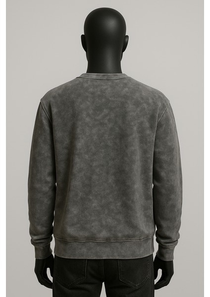 Yıkamalı Pamuk Polyester Karışımlı Sweatshirt – 4 Mevsim Rahat ve Şık Erkek Giyim