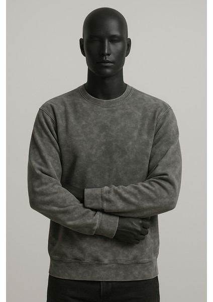 Yıkamalı Pamuk Polyester Karışımlı Sweatshirt – 4 Mevsim Rahat ve Şık Erkek Giyim fiyatları