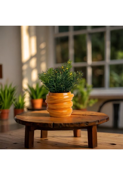 Katmanlı Modern Dekoratif Sarı Obje