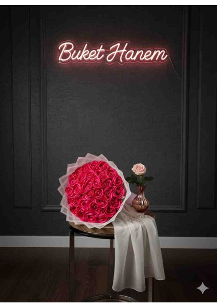 30'lu Fuşya LED Işıklı Gül Buketi fiyatları