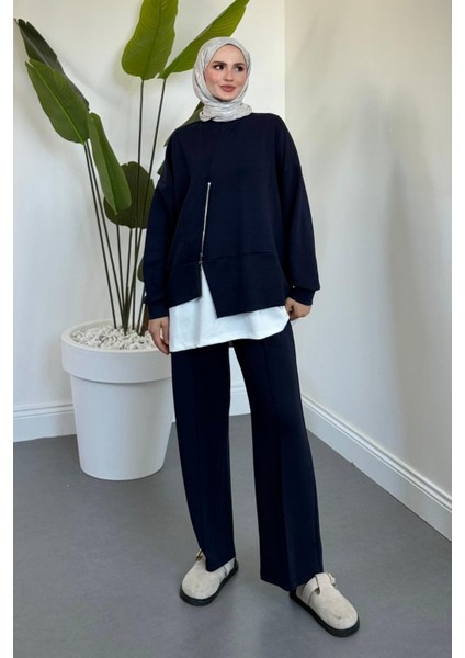 Skylar Alt Kısmı Fermuarlı Içlikli Takım Lacivert fiyatları