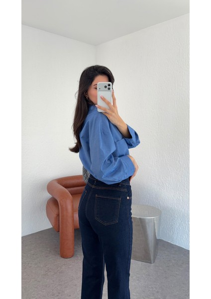 Koyu Lacivert Momfit Jean fiyatları