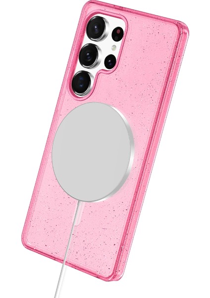 Ds-Derin Newface Samsung Galaxy S25 Ultra Glow Magsafe Kapak - Pembe modelleri
