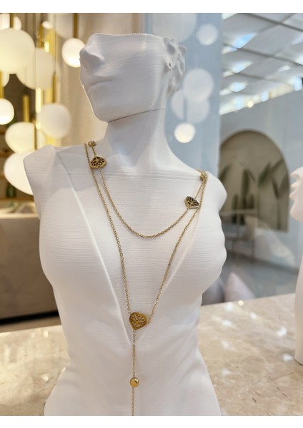 Kalp ve Soy Ağacı Desen Çelik Kararmaz Özel Tasarım Özel Zincirli Y Kolye 1 Adet fiyatları