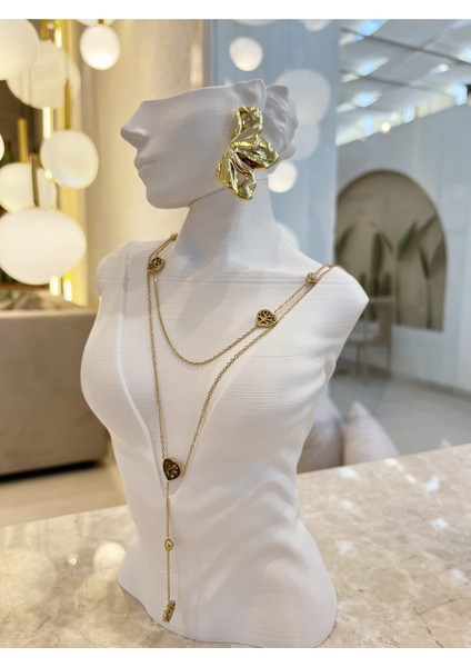 Kalp ve Soy Ağacı Desen Çelik Kararmaz Özel Tasarım Özel Zincirli Y Kolye 1 Adet fırsatları