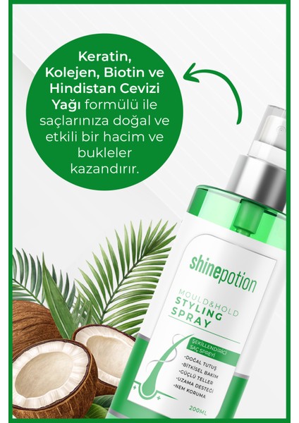 Şekillendirici Bukle Belirginleştirici Keratin Collagen Biotın Içeren Saç Spreyi 200 ml modelleri