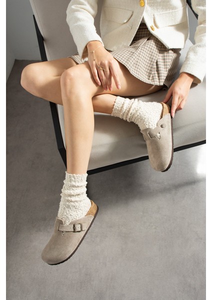 Oslo Süet Mantar Taban Anatomik Terlik