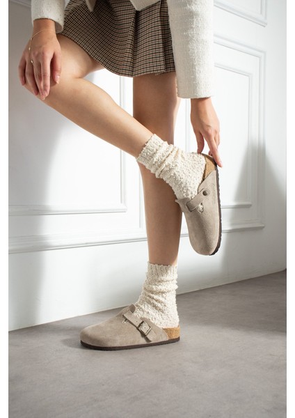 Oslo Süet Mantar Taban Anatomik Terlik modelleri