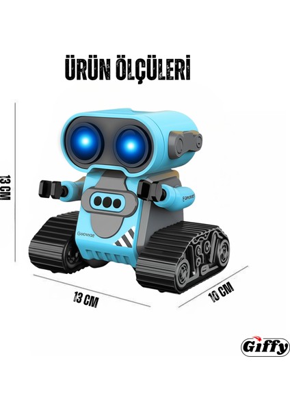 Oyuncak Uzaktan Kumandalı El Sensörlü Akıllı Wall-E Robot Dahili Şarjlı Işıklı Sesli Fonksiyon Sarı ve Mavi fırsatları