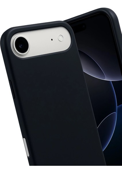 Ds-Derin Newface Apple Iphone 17 Air Nano Içi Kadife Silikon - Siyah modelleri