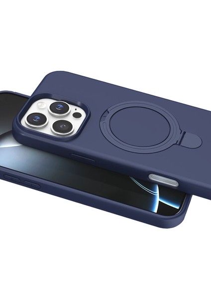 Ds-Derin Newface Apple Iphone 16 Pro Regal Magsafe Standlı Kapak - Lacivert fırsatları