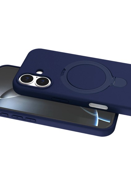 Ds-Derin Newface Apple Iphone 16 Regal Magsafe Standlı Kapak - Lacivert fiyatları
