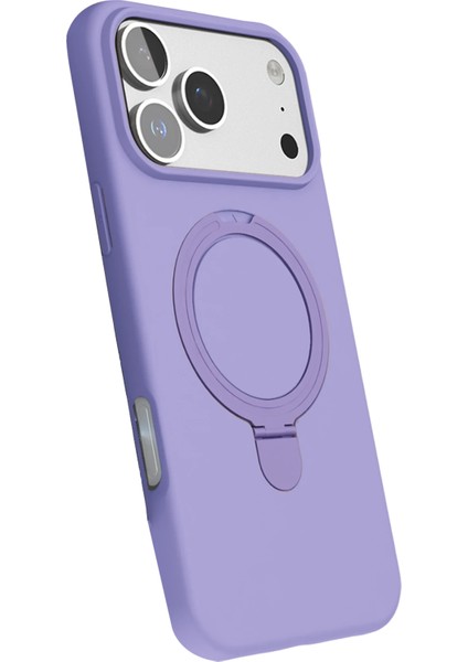 Ds-Derin Newface Apple Iphone 17 Pro Regal Magsafe Standlı Kapak - Lila modelleri