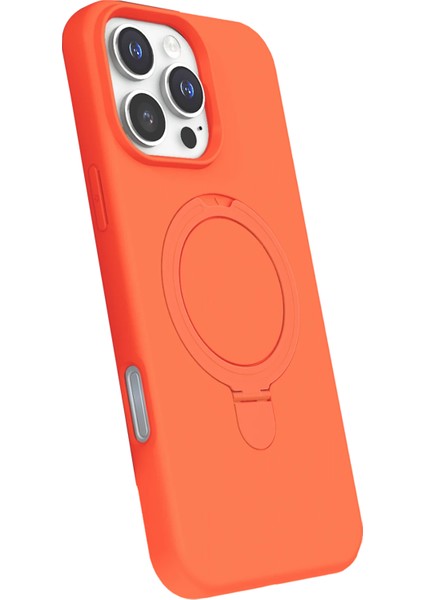 Ds-Derin Newface Apple Iphone 16 Pro Regal Magsafe Standlı Kapak - Turuncu fiyatları