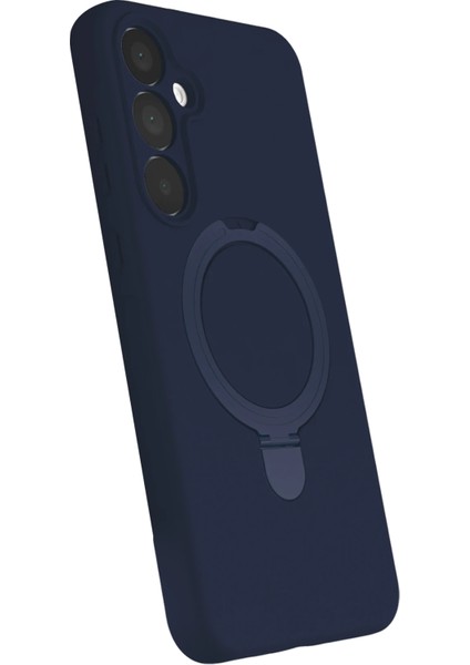 Ds-Derin Newface Samsung Galaxy A55 5g Regal Magsafe Standlı Kapak - Lacivert modelleri