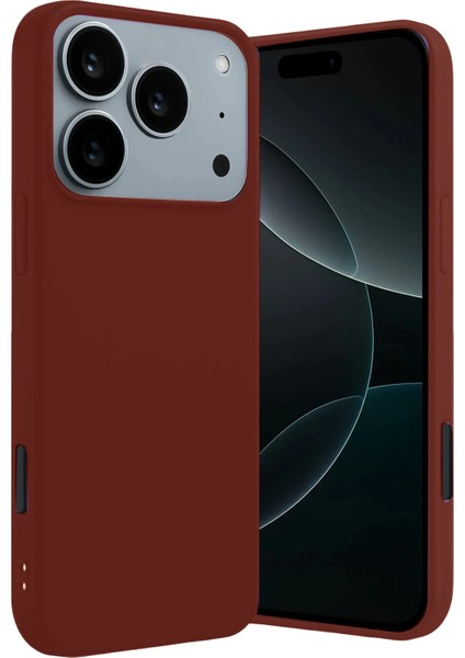 Ds-Derin Newface Apple Iphone 17 Pro Max First Silikon - Bordo