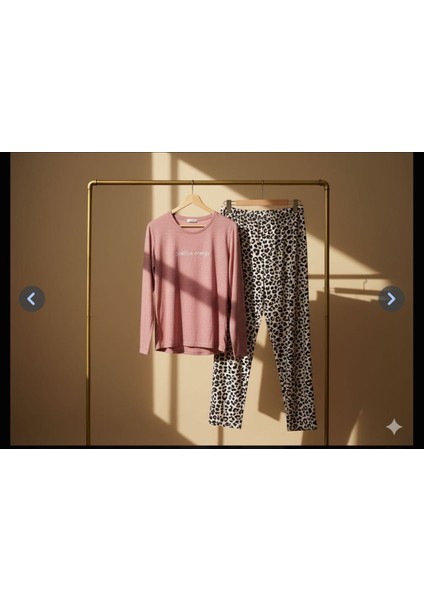 Pembe Leopar Şıklığı Pijama