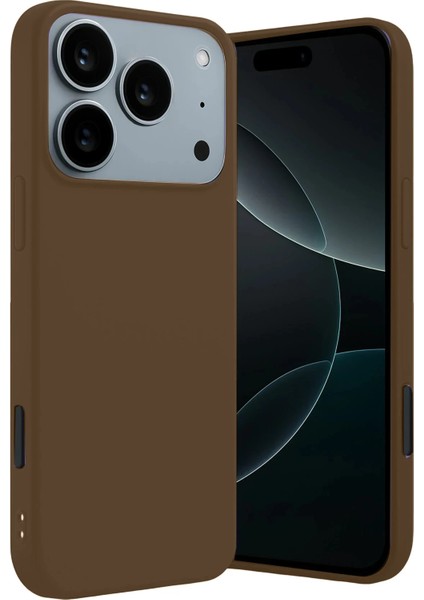 Ds-Derin Newface Apple Iphone 17 Pro First Silikon - Kahverengi