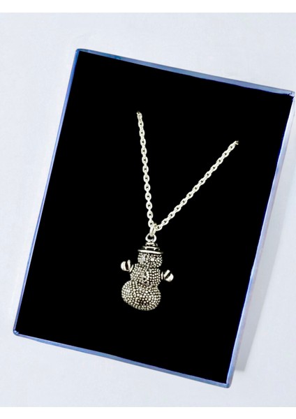 Kardan Adam Parlak Unisex Tasarım 925 Ayar Gümüş Kolye fırsatları