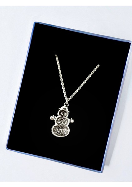 Kardan Adam Parlak Unisex Tasarım 925 Ayar Gümüş Kolye indirimleri