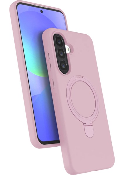 Ds-Derin Newface Samsung Galaxy A26 Regal Magsafe Standlı Kapak - Açık Pembe