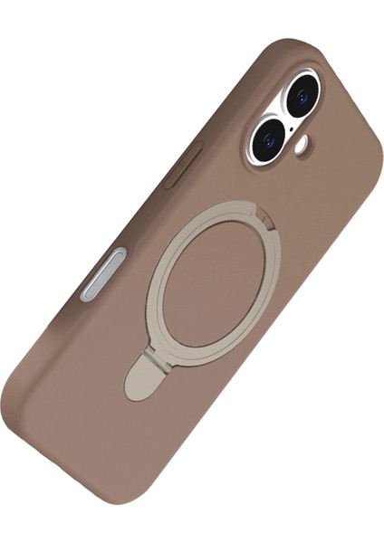 Ds-Derin Newface Apple Iphone 16 Plus Regal Magsafe Standlı Kapak - Çöl Titanyum fırsatları