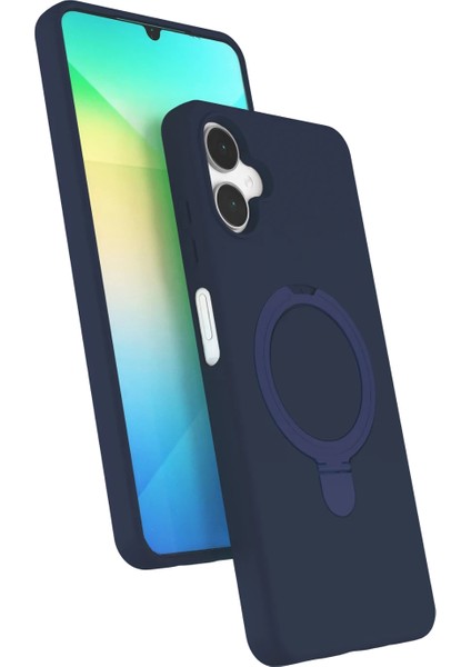 Ds-Derin Newface Samsung Galaxy A06 Regal Magsafe Standlı Kapak - Lacivert