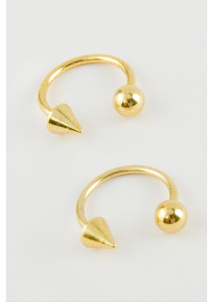 Zengezur Septum Çelik Piercing 2 Adet-Sarı