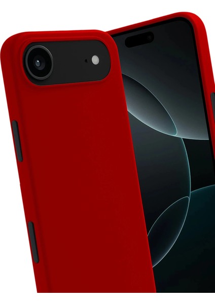 Ds-Derin Newface Apple Iphone 17 Air First Silikon - Kırmızı modelleri