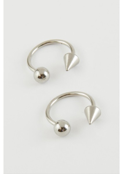 Zengezur Septum Çelik Piercing 2 Adet-Gümüş Rengi fiyatları