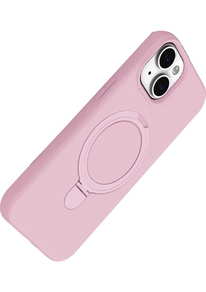 Ds-Derin Newface Apple Iphone 14 Regal Magsafe Standlı Kapak - Açık Pembe modelleri