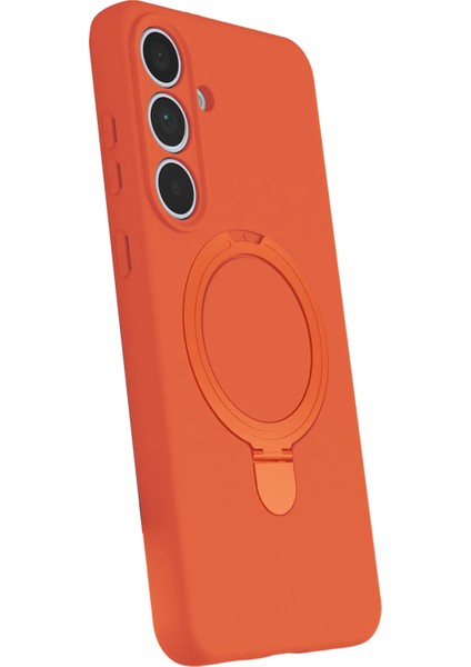 Ds-Derin Newface Samsung Galaxy S24 Fe Regal Magsafe Standlı Kapak - Turuncu fiyatları
