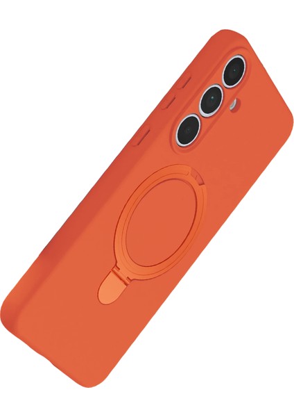 Ds-Derin Newface Samsung Galaxy S24 Fe Regal Magsafe Standlı Kapak - Turuncu modelleri