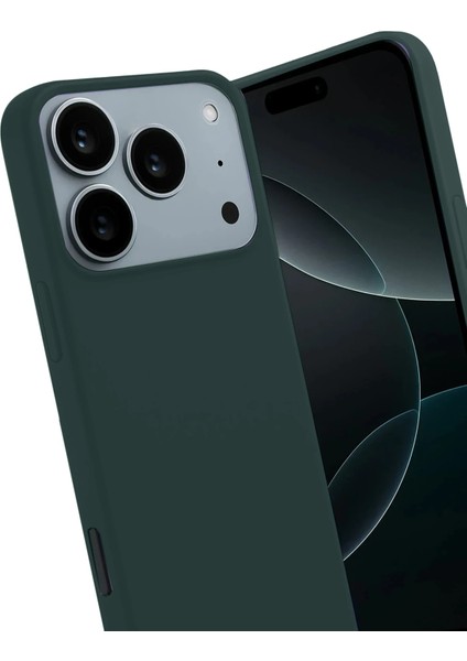 Ds-Derin Newface Apple Iphone 17 Pro Max First Silikon - Koyu Yeşil modelleri