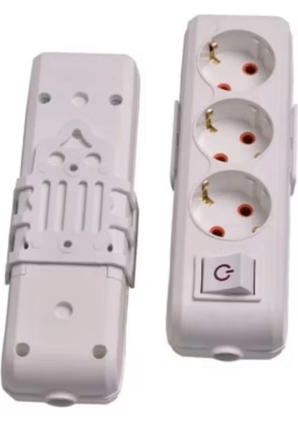Asel 3 Lü Priz Anahtarlı Klemensli