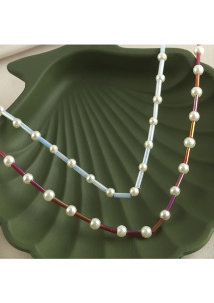 Zengezur Inci Boncuk Kolye-Sarı fiyatları