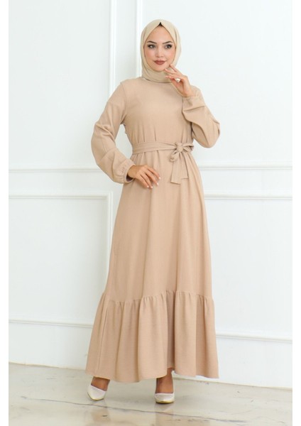 Bürümcük Kemerli Elbise Vızon - 48 fırsatları