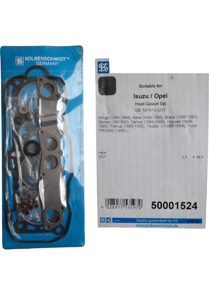 Isuzu-Opel Campo Petrol Pıc-Up Sılındır Kapak Ust Conta TK.587810-3210