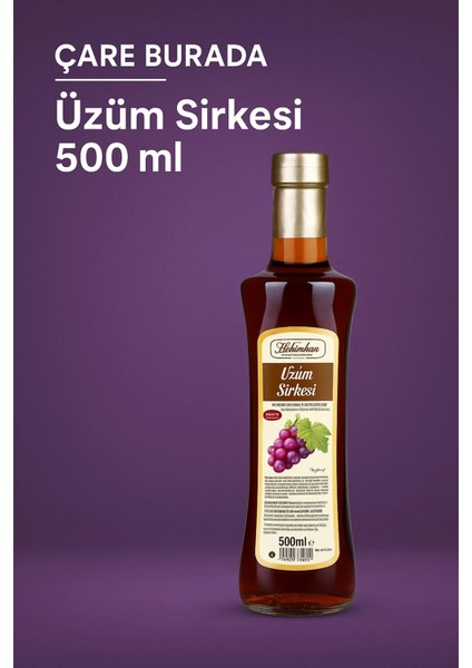 Hekimhan Üzüm Sirkesi 500 ml (Katkısız)