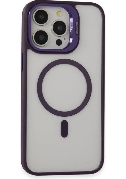 Ds-Derin Joko Iphone 14 Pro Kılıf Roblox Lens Magsafe Standlı Kapak - Mor