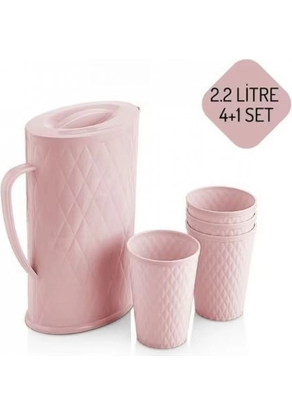 4+1 Sürahi ve Bardak Su Seti 2.2 Lt
