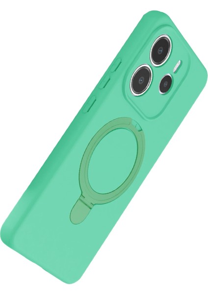 Ds-Derin Newface Xiaomi Redmi Note 14 4g Regal Magsafe Standlı Kapak - Yeşil modelleri