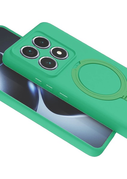 Ds-Derin Newface Xiaomi Mi 14T Pro Regal Magsafe Standlı Kapak - Yeşil fırsatları