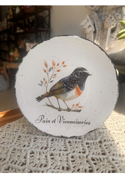 Kuş Desenli 18 cm Duvar Tabağı modelleri