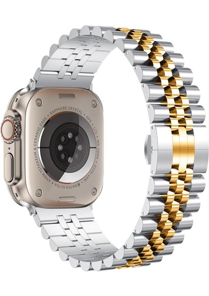 Apple Watch Seri 2 3 4 5 6 7 8 10 Se Ultra Uyumlu 42 44 45 46 49MM Uyumlu Paslanmaz Çelik Rolex Kordon fiyatları