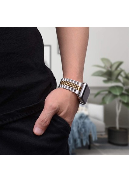 Apple Watch Seri 2 3 4 5 6 7 8 10 Se Ultra Uyumlu 42 44 45 46 49MM Uyumlu Paslanmaz Çelik Rolex Kordon modelleri