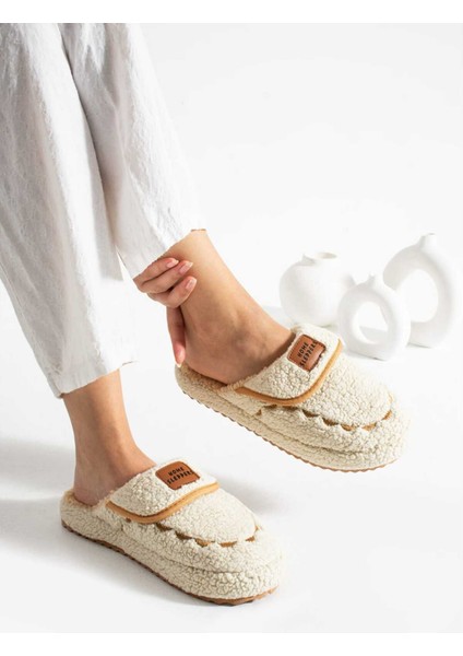 Kadın Ev Terliği Sherpa Dokulu Kışlık Sıcak Kürklü Rahat Ses Yapmaz Kaymaz Taban modelleri