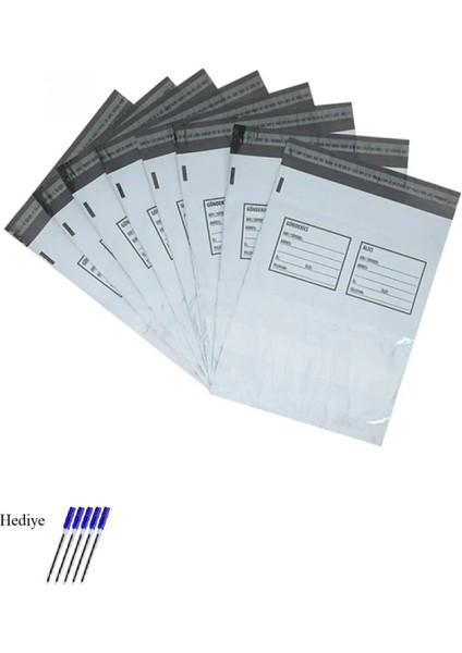 Cepli Küçük Boy Kargo Poşeti 24X30+5 cm - 300 Adet (40+40=80 Mikron)