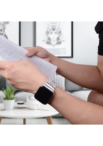 Apple Watch Seri 2 3 4 5 6 7 8 10 Se Ultra Uyumlu 42 44 45 46 49MM Uyumlu Paslanmaz Çelik Rolex Kordon indirimleri